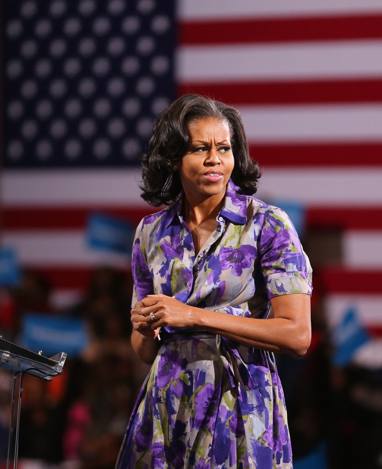 First Lady Michelle Obama Addresses Supporters In Miami